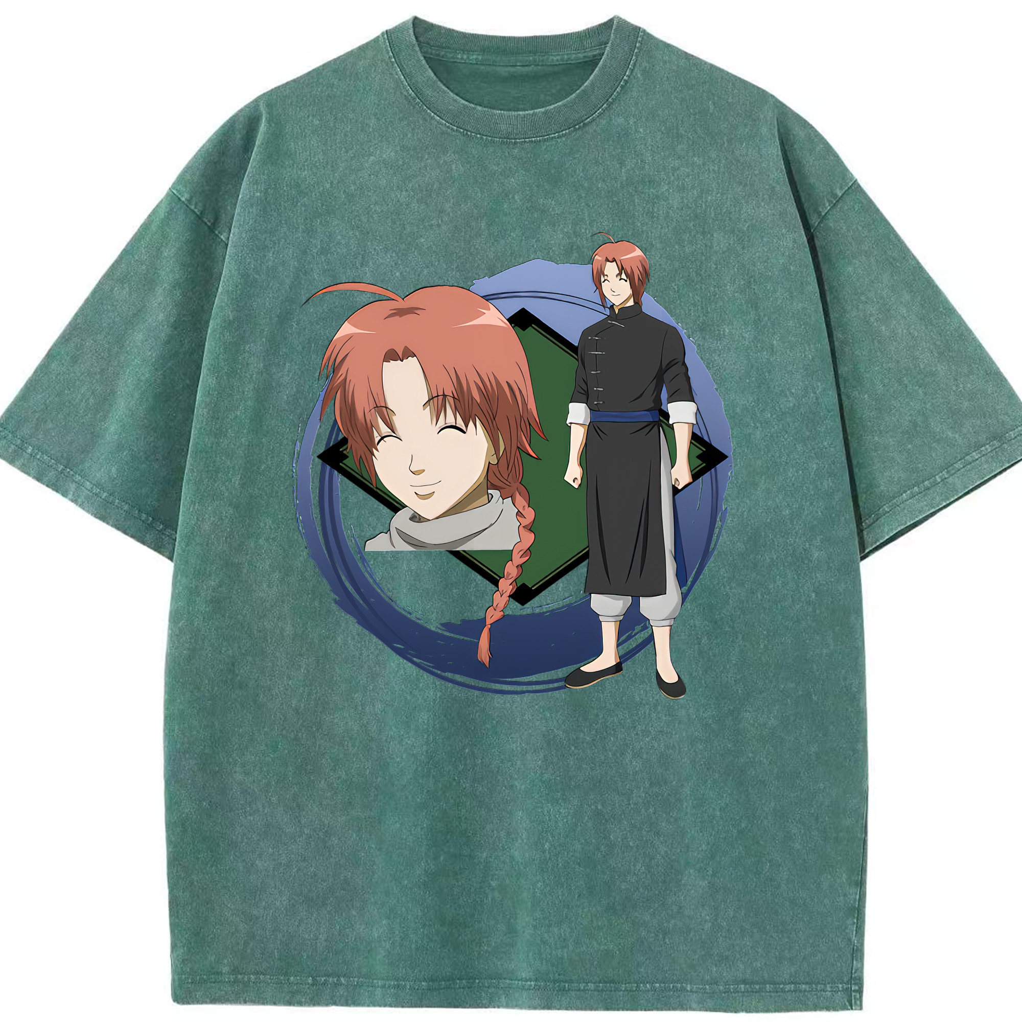 （画像用） ぎんたま 坂田銀時（さかたぎんとき） 神楽 志村新八（しむら しんぱち） GINTAMA Sakata Gintoki Kagura Shimura Shinpachi 綿100% ヴィンテージ風 半袖Tシャツ（フロントプリント）